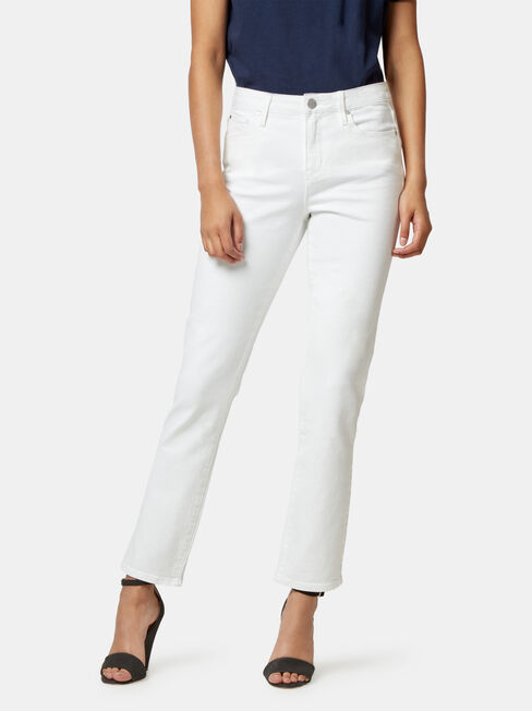 Slim Straight Jeans White, White, hi-res