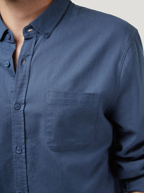 LS Brody Textured Shirt, Blue, hi-res