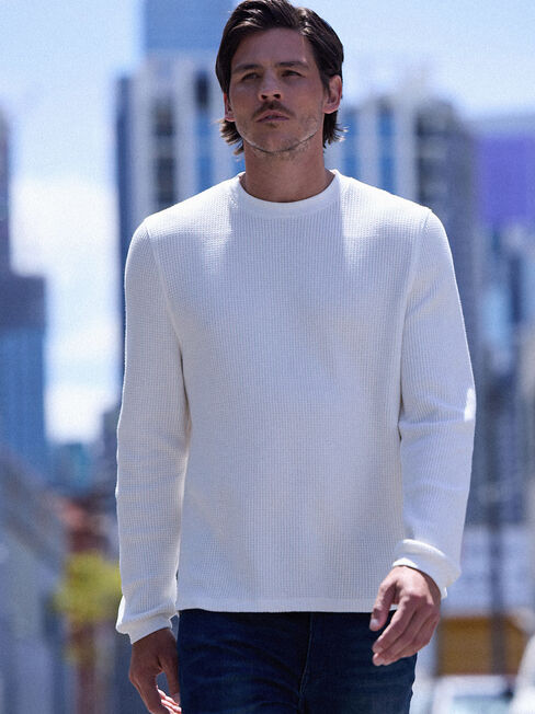 Berlin Waffle Crew Neck Long Sleeve Tee