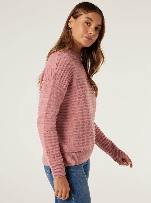 Matilda Nep Ottoman Knit, Dusty Pink, hi-res