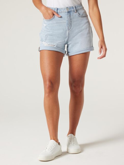 Alexa Boyfriend Short, Light Blue, hi-res