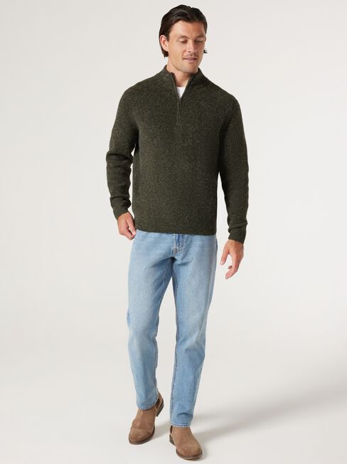Florence Funnel Neck Knit, Brown, hi-res