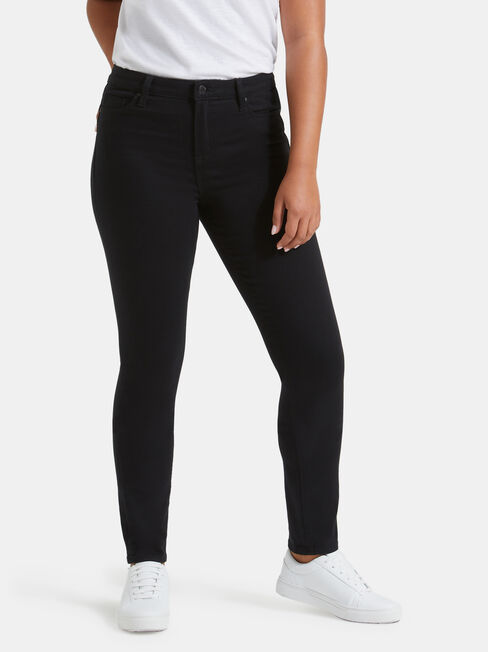 Butt Lifter Skinny Jeans, Black, hi-res