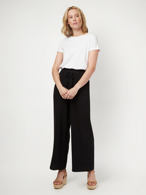 Willow Wide Leg Pant, Black, hi-res