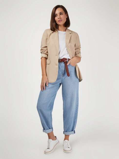 Penny Relaxed Straight Jeans, Light Indigo, hi-res