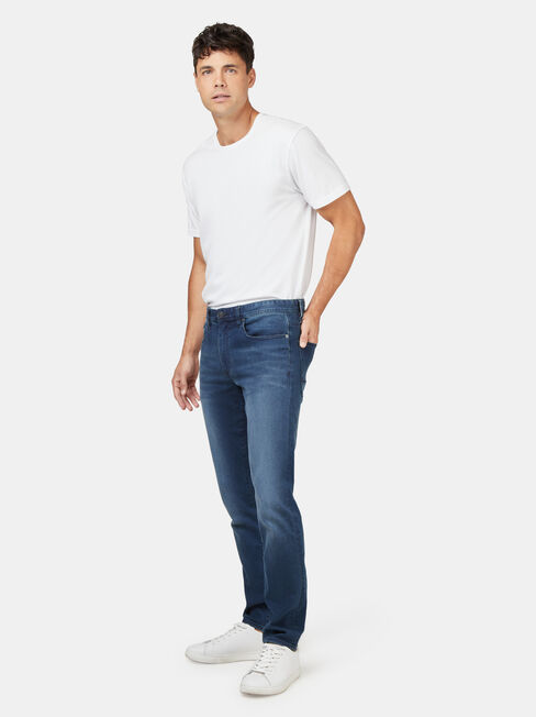 Slim Straight Knit Jeans Blue Black | Jeanswest