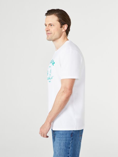 SS Cactus Print Crew Tee, White, hi-res