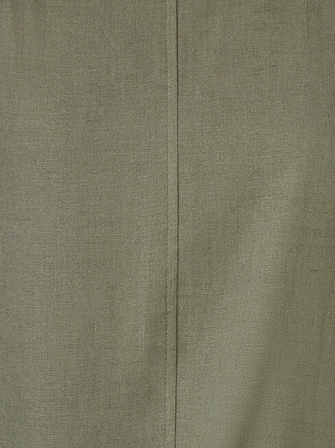 Luna Linen Blend Top, Green, hi-res