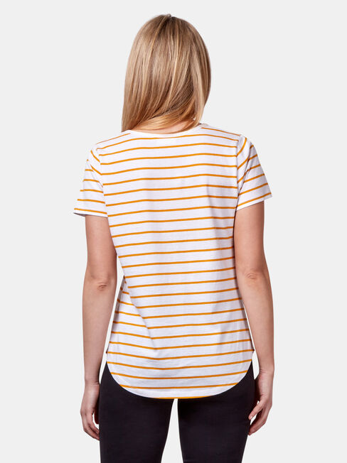 Essential Crew Neck Tee, Yellow, hi-res