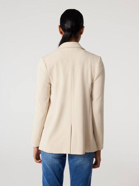 Trini Straight Blazer, Light Beige, hi-res