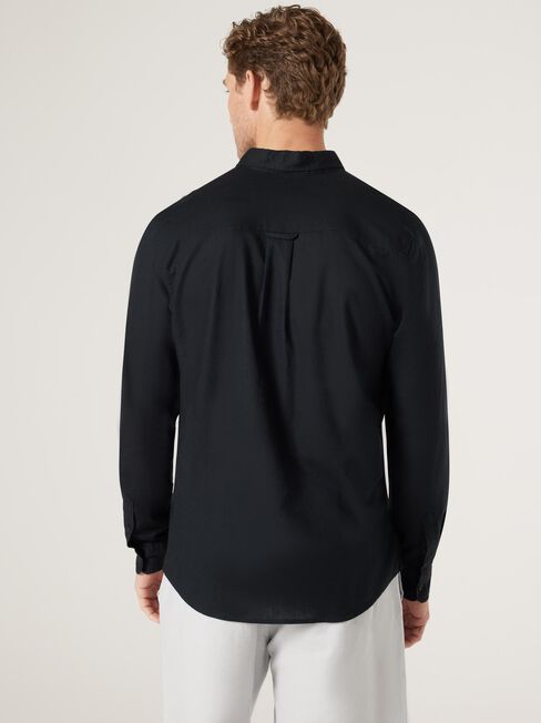 Brody Textured Long Sleeve Shirt, Black, hi-res