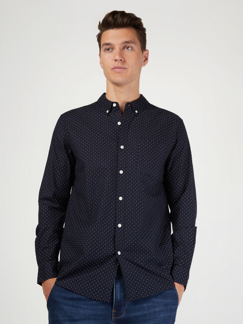 LS Elliot Oxford Shirt, Blue Stripe, hi-res