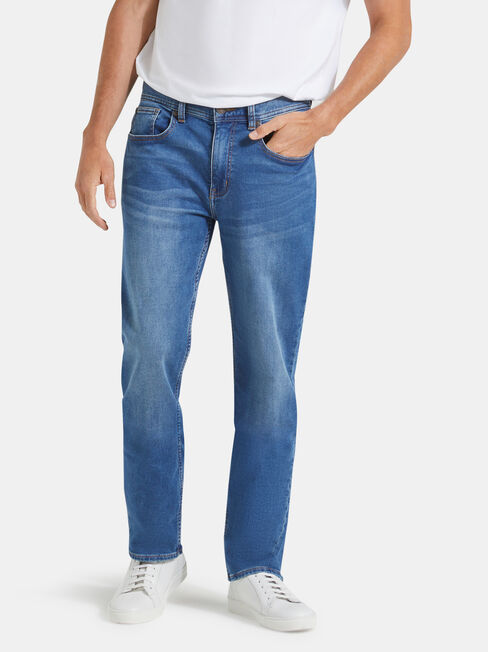 Slim Straight Jeans Light Wash, Light Indigo, hi-res