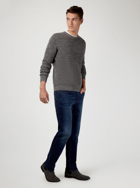 Spencer Textured Crew Knit, Grey, hi-res