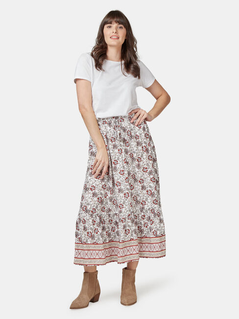 Kira Tiered Skirt, Multi, hi-res