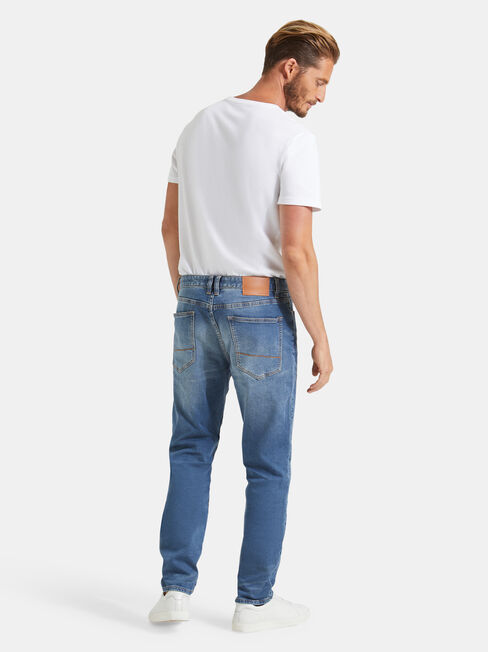 Raleigh Slim Tapered Knit jeans, Light Indigo, hi-res