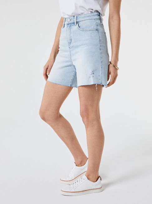 Frankie High Waisted Short, Light Indigo, hi-res