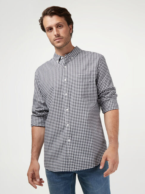 LS Vance Oxford Check Shirt, Blue, hi-res