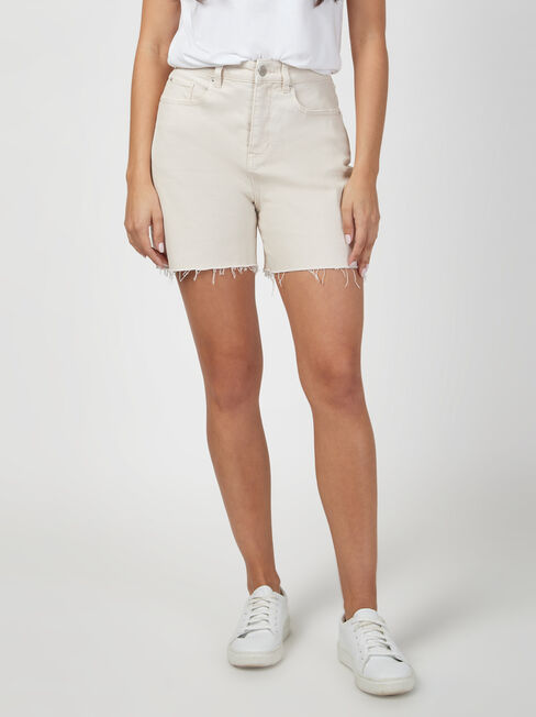 Frankie High Waisted Short, Butter, hi-res