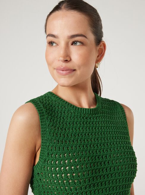 Lydia Knit Top, Green, hi-res