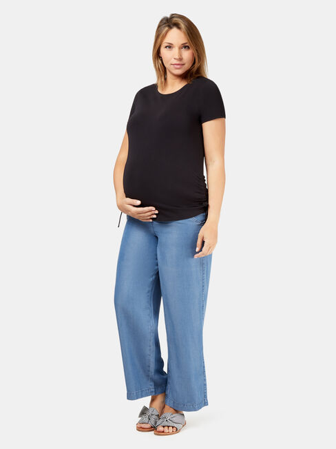 Wide leg pregnancy jeans in Dark blue, ATELIER MELON: Pregnancy wear,  reinvented.