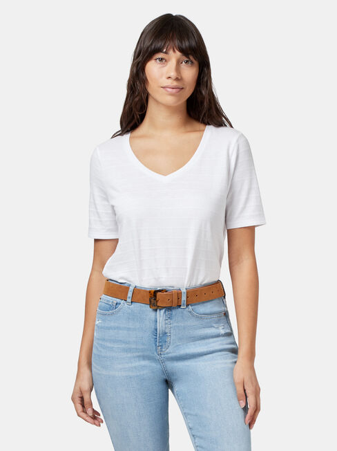 Eimear Square Buckle Belt, Brown, hi-res