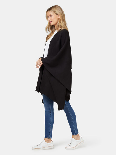 Charlie Winter Poncho, Black, hi-res