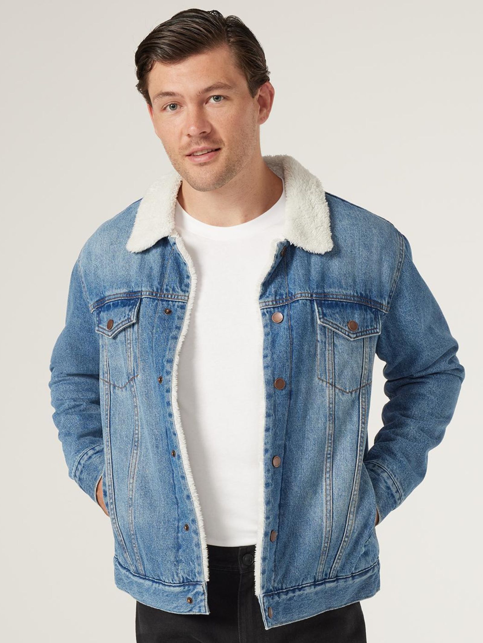 Fully lined denim jacket deals