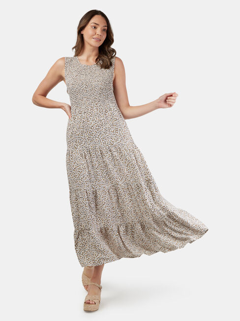 Isabella Tiered Maxi, Print, hi-res