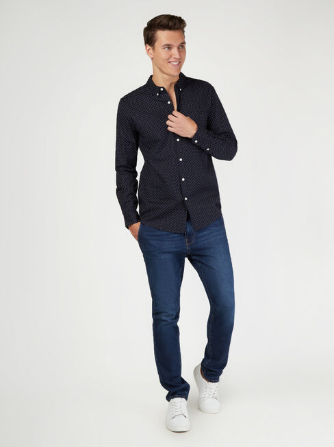 LS Elliot Oxford Shirt, Blue Stripe, hi-res