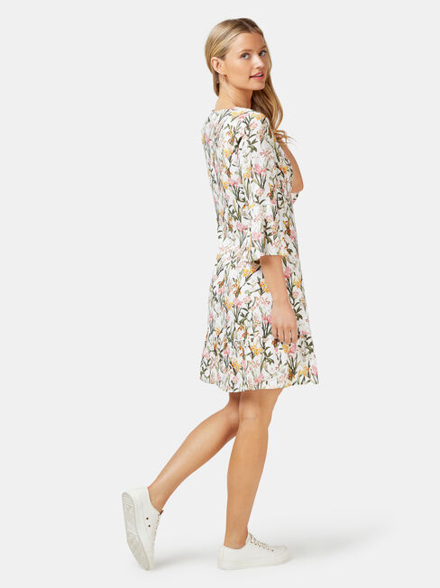 Molly Ladder Dress, White, hi-res