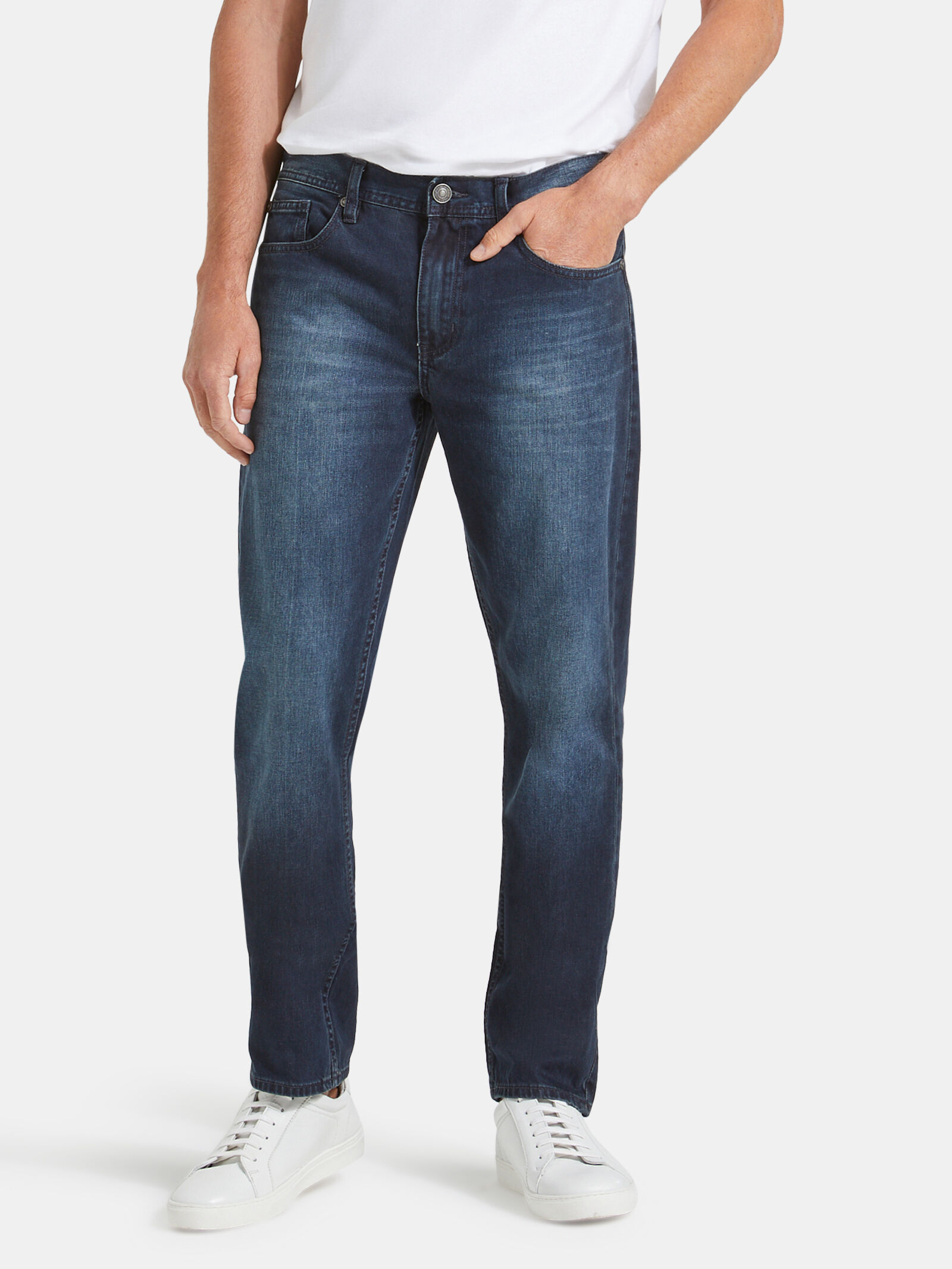 advanced stretch slim straight jeans