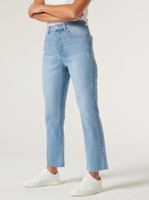 Demi High Waisted Straight Jeans, Mid Vintage, hi-res