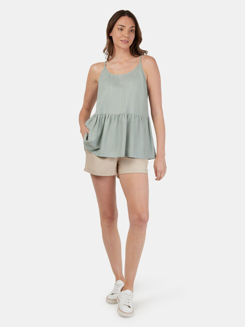 Ruby Peplum Top, Green, hi-res