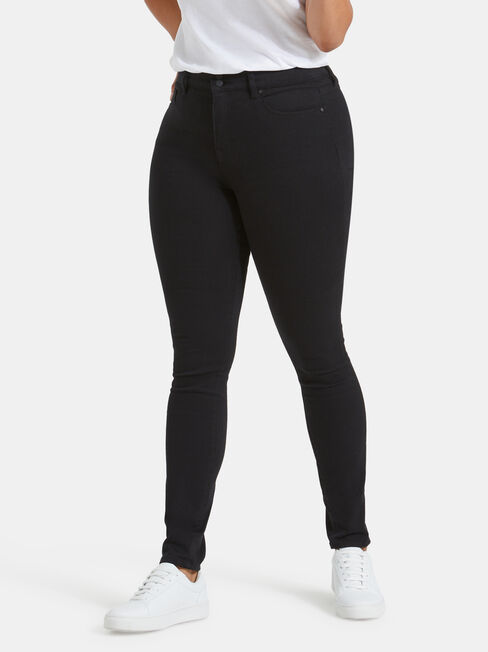 Tummy Trimmer Skinny Jeans Black Night, Black, hi-res