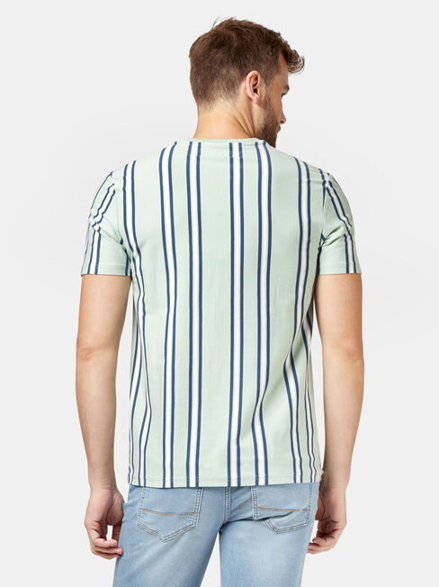 SS Judd Vertical Stripe Crew Tee, Green, hi-res