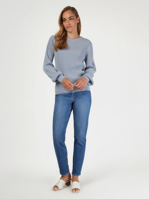 Adriana Rib Knit, Grey, hi-res