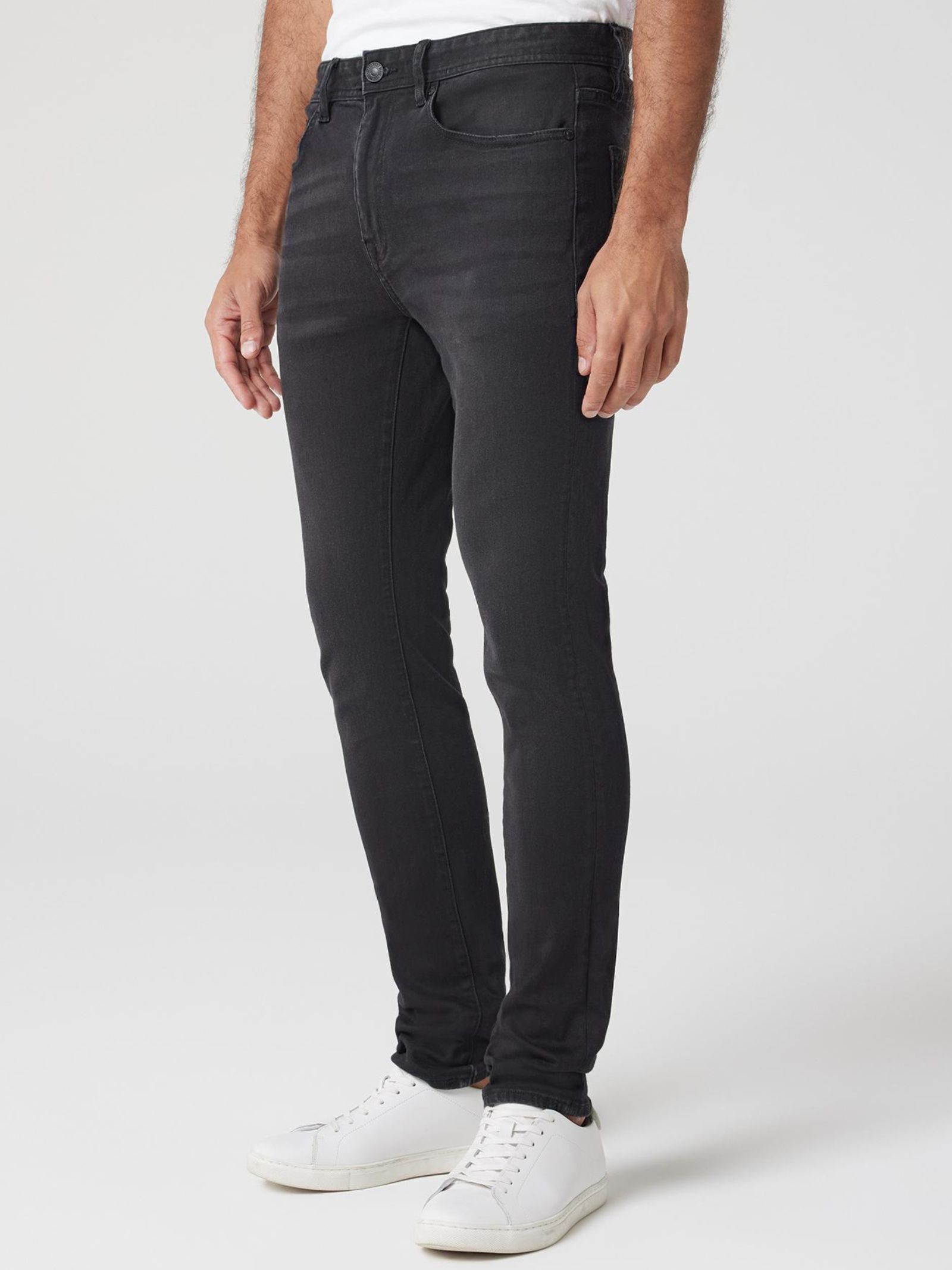 Mens black skinny tapered jeans new arrivals