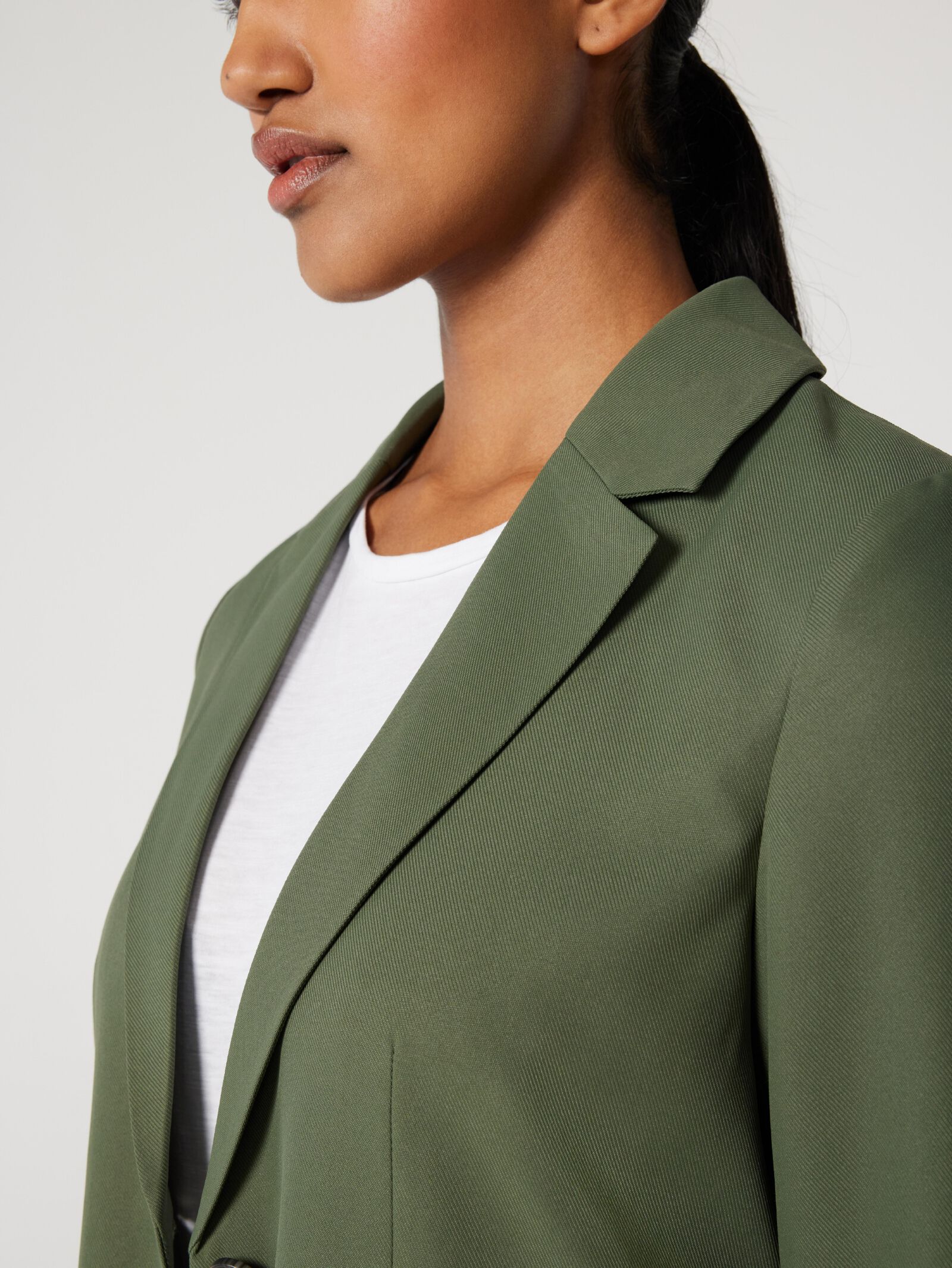 Green boyfriend blazer store