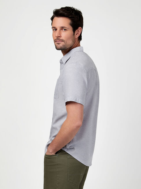 SS Wolf Textured Shirt, Grey, hi-res