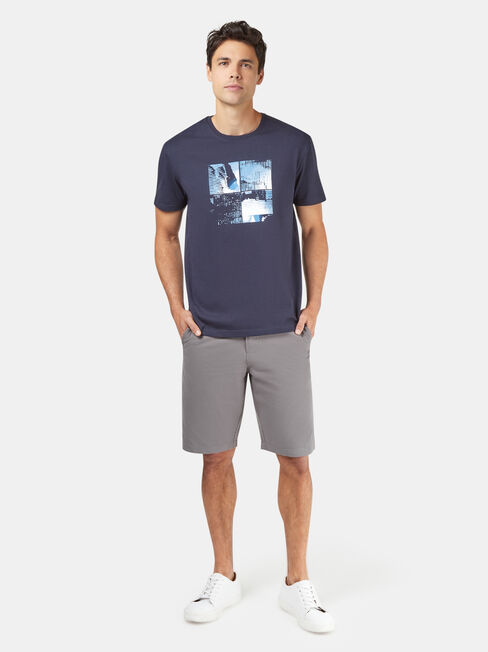 Danny Short Sleeve Print Crew Tee, Blue, hi-res