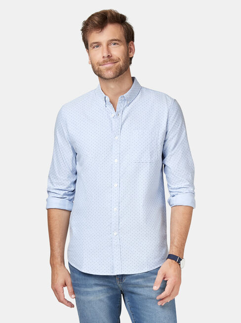 LS Elliot Oxford Shirt, Blue, hi-res