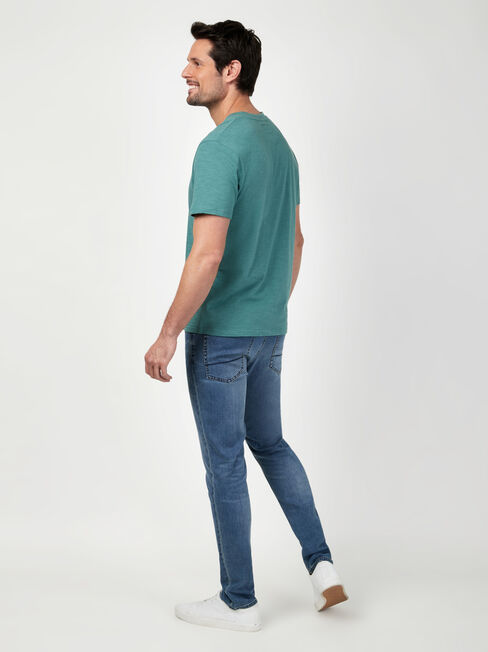 SS Finn Henley Tee, Green, hi-res