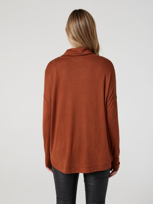 Amy Soft Touch Roll Neck, camel, hi-res