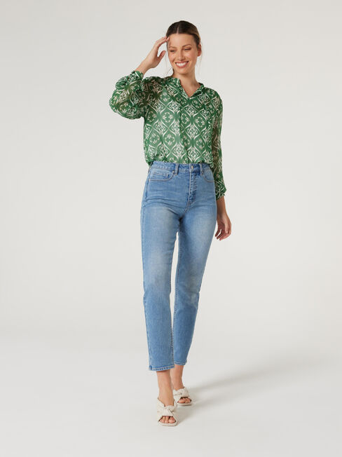 Beiba Floaty High Neck Blouse | Jeanswest