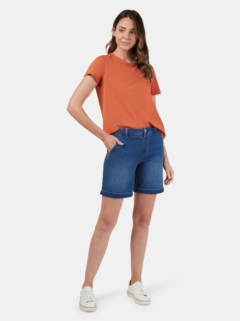 Stella Luxe Lounge Short, Mid Indigo, hi-res