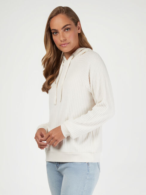 Khloe Soft Touch Hoodie, White, hi-res