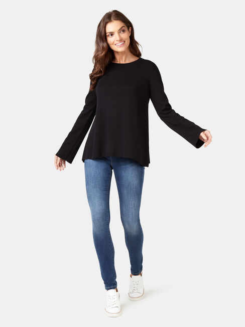 Milly Swing Knit, Black, hi-res