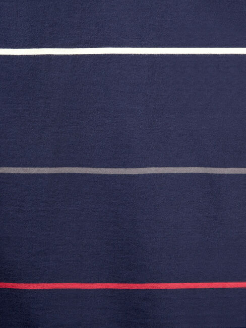 Kingston Short Sleeve Stripe Crew Tee, Blue, hi-res