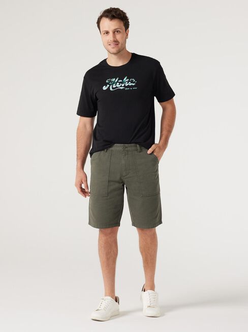 SS Aloha Print Crew Tee